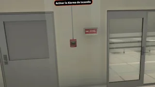 Office fire alarm — activate the pull station