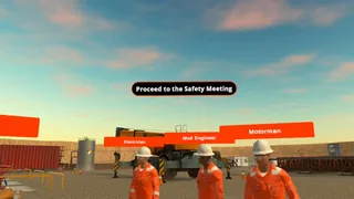 Spill response — proceed to the safety meeting